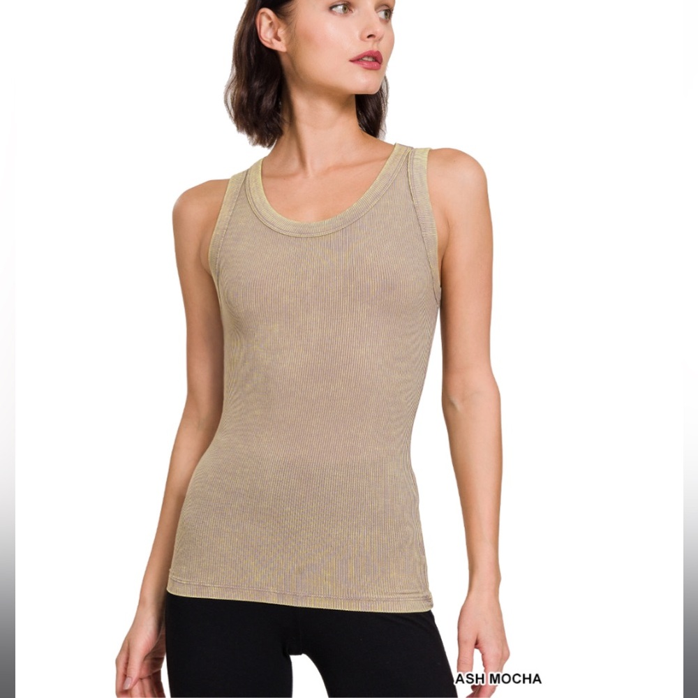 Zenana Ribbed Tank Top - Picture 4 of 6